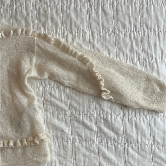 Massimo Dutti Cream Ruffle Sweater - Picture 2 of 5